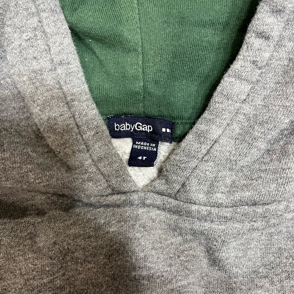 GAP Kids Gray and Green Hoodie - Picture 2 of 2
